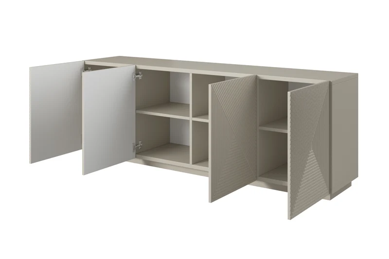 Madia 4 ante in legno laminato Asha 200 x 43 cm