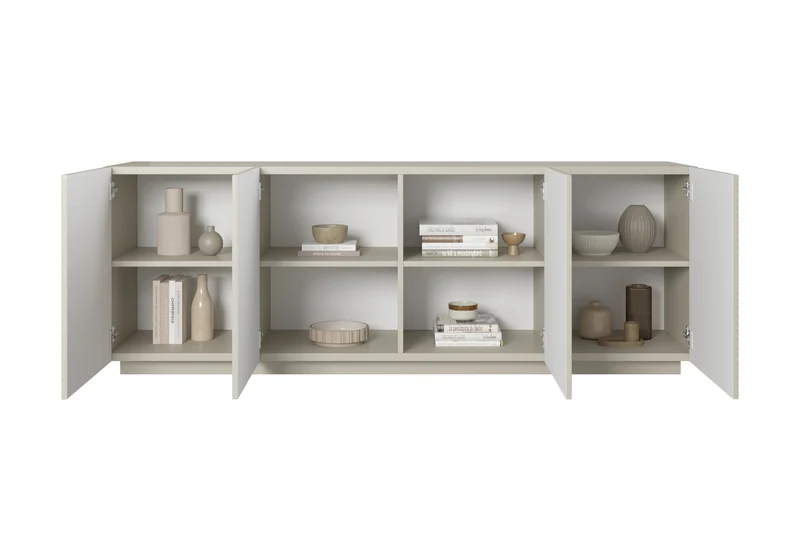 Madia 4 ante in legno laminato Asha 200 x 43 cm