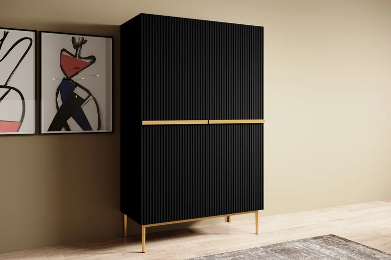 Credenza 2 ante con piede in metallo Nicole 100 x 160 cm