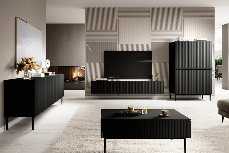 Credenza 2 ante con piede in metallo Nicole 100 x 160 cm