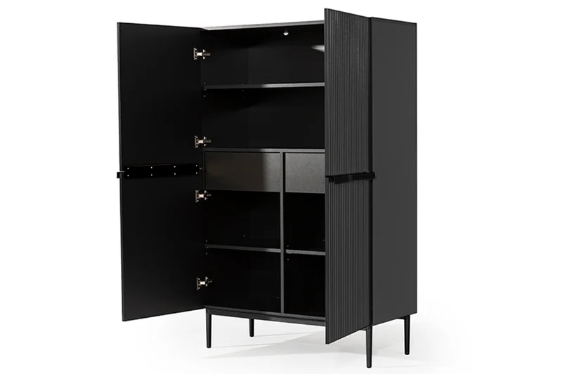 Credenza 2 ante con piede in metallo Nicole 100 x 160 cm