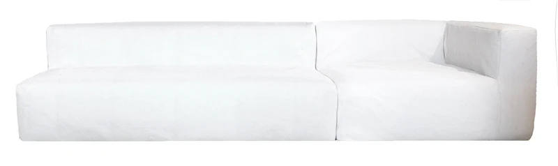 MXHOME Modulares Sofa - Abnehmbarer Bezug 4/5-Sitzer - Weiß - Outdoor