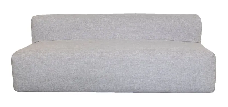 MXHOME Anreihbares Sofa - Abnehmbarer 3-Sitzer- Leineneffekt Taupe - Outdoor