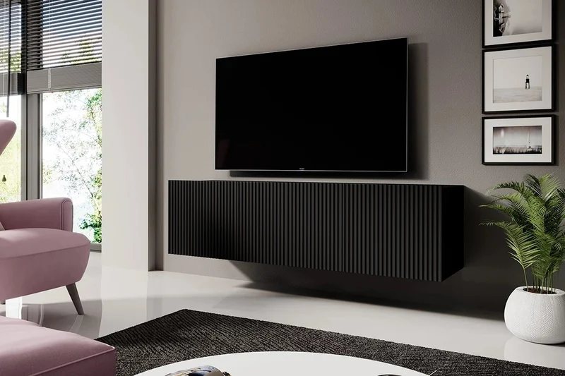 Mobile TV sospeso con 2 ante a ribalta 1 cassetto Nicole 150 x 45 cm