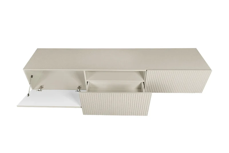 Mobile TV sospeso con 2 ante a ribalta 1 cassetto Nicole 200x45 cm