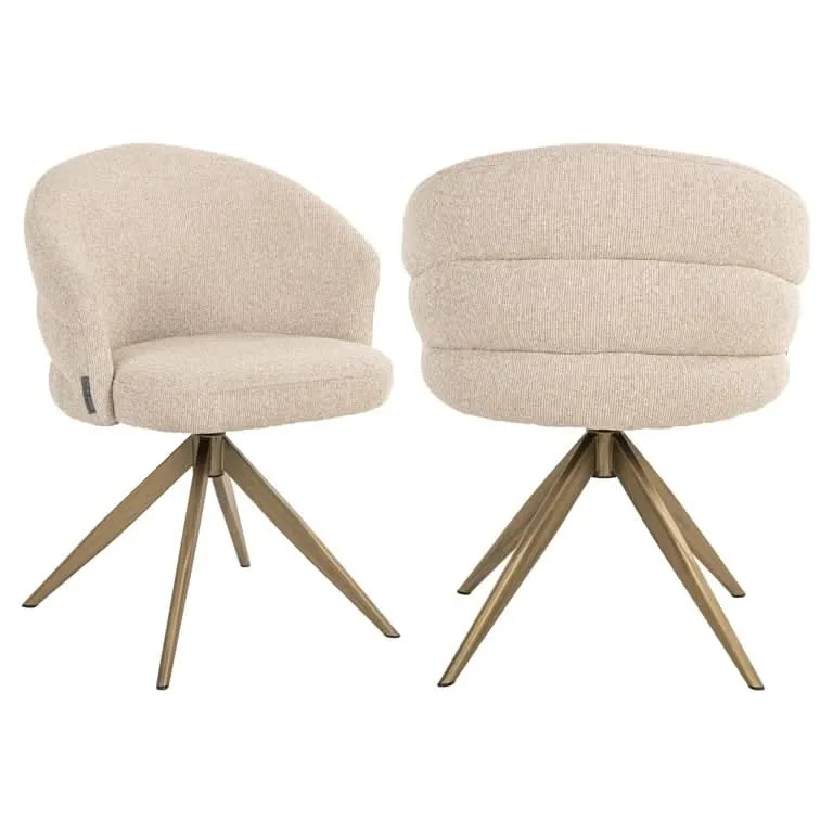 Richmond Interiors Drehstuhl Zendaya – Biscotti (Flammhemmend)