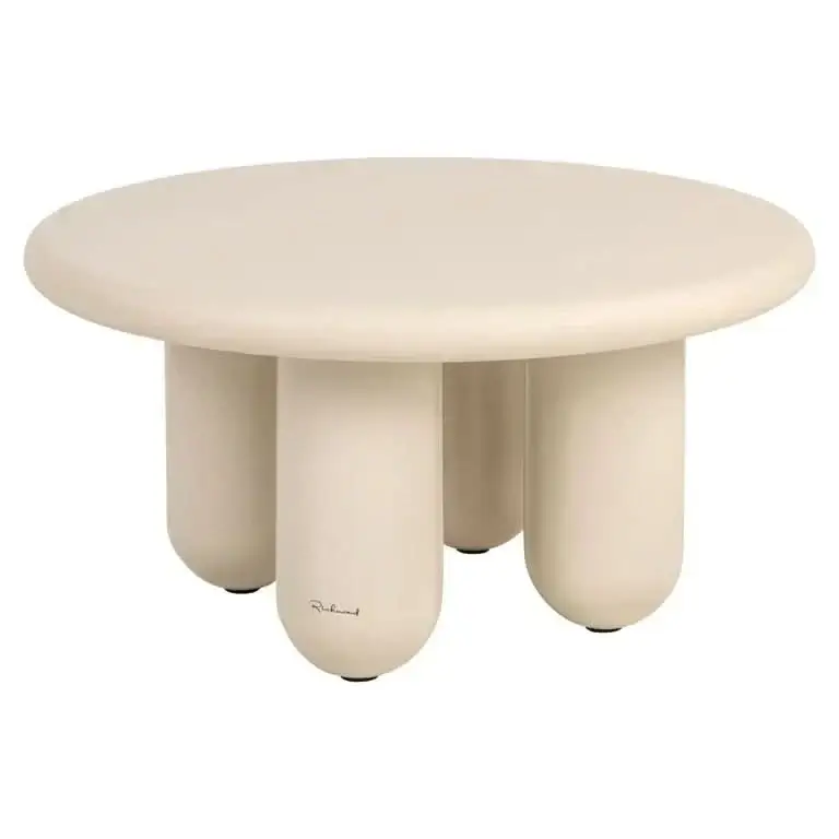 Richmond Interiors Couchtisch Calma – Ø80 cm (Beige)