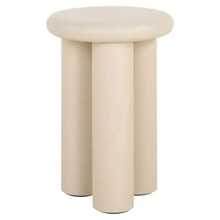 Richmond Interiors Beistelltisch Elbaz Calma – Ø35 cm (Beige)