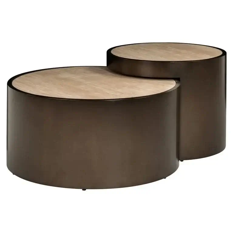 Richmond Interiors Couchtisch Ronson – 2er-Set (Beige)