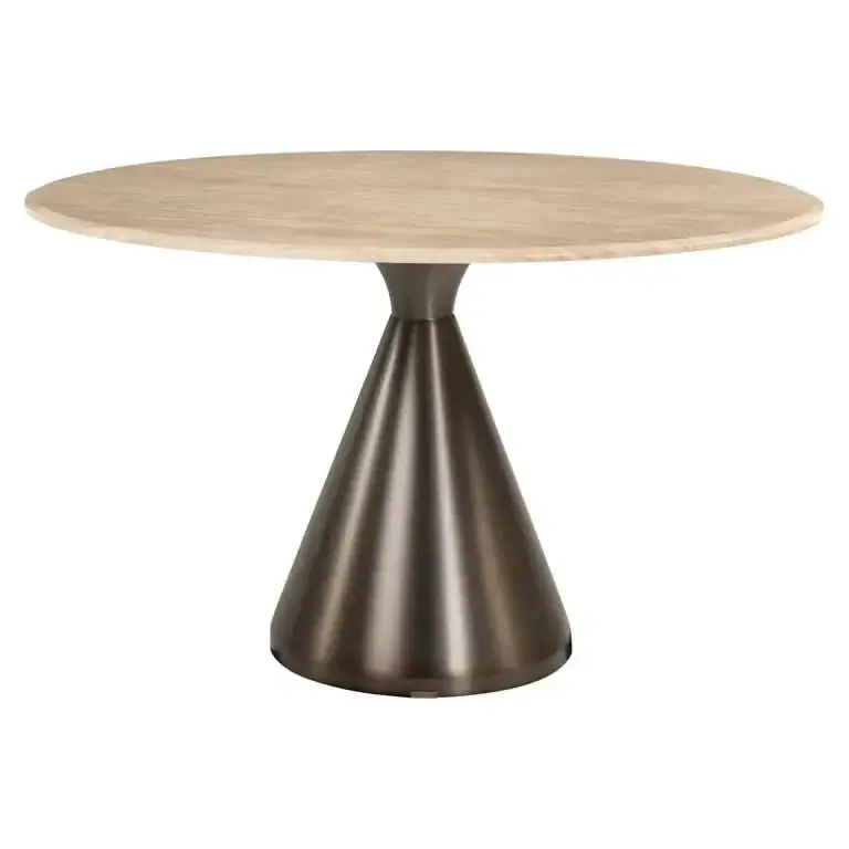 Richmond Interiors Esstisch Montgommery – Beige (Ø130 cm)