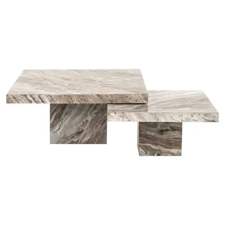 Richmond Interiors Couchtisch Rashford – 2er-Set (Stone)