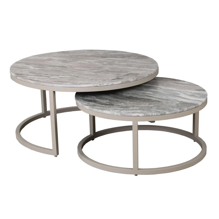 Richmond Interiors Couchtisch Fairfax 2er-Set (Stein)