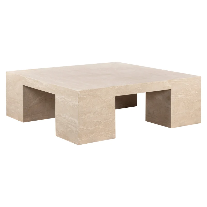 Alexander Jones Couchtisch Biltmore Italienischer beigefarbener Travertin