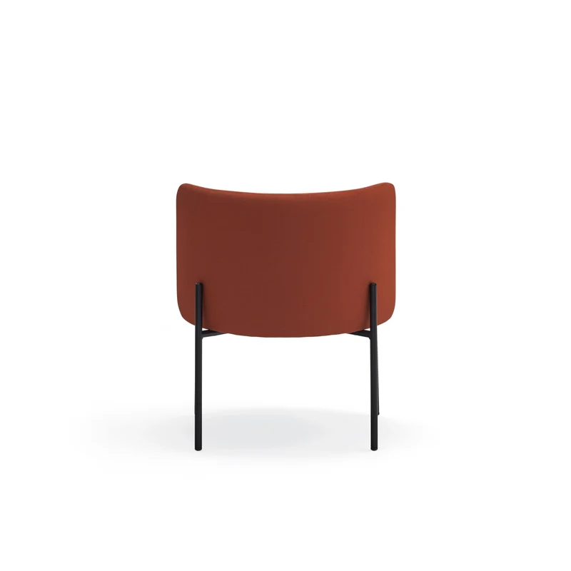 Poltrona in tessuto rosso struttura in metallo Mogi 66x74 h49