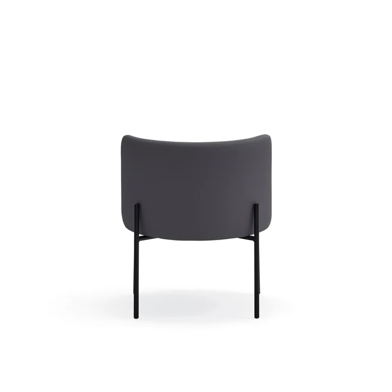 Poltrona in tessuto grigio scuro struttura in metallo Mogi 66x74 h49