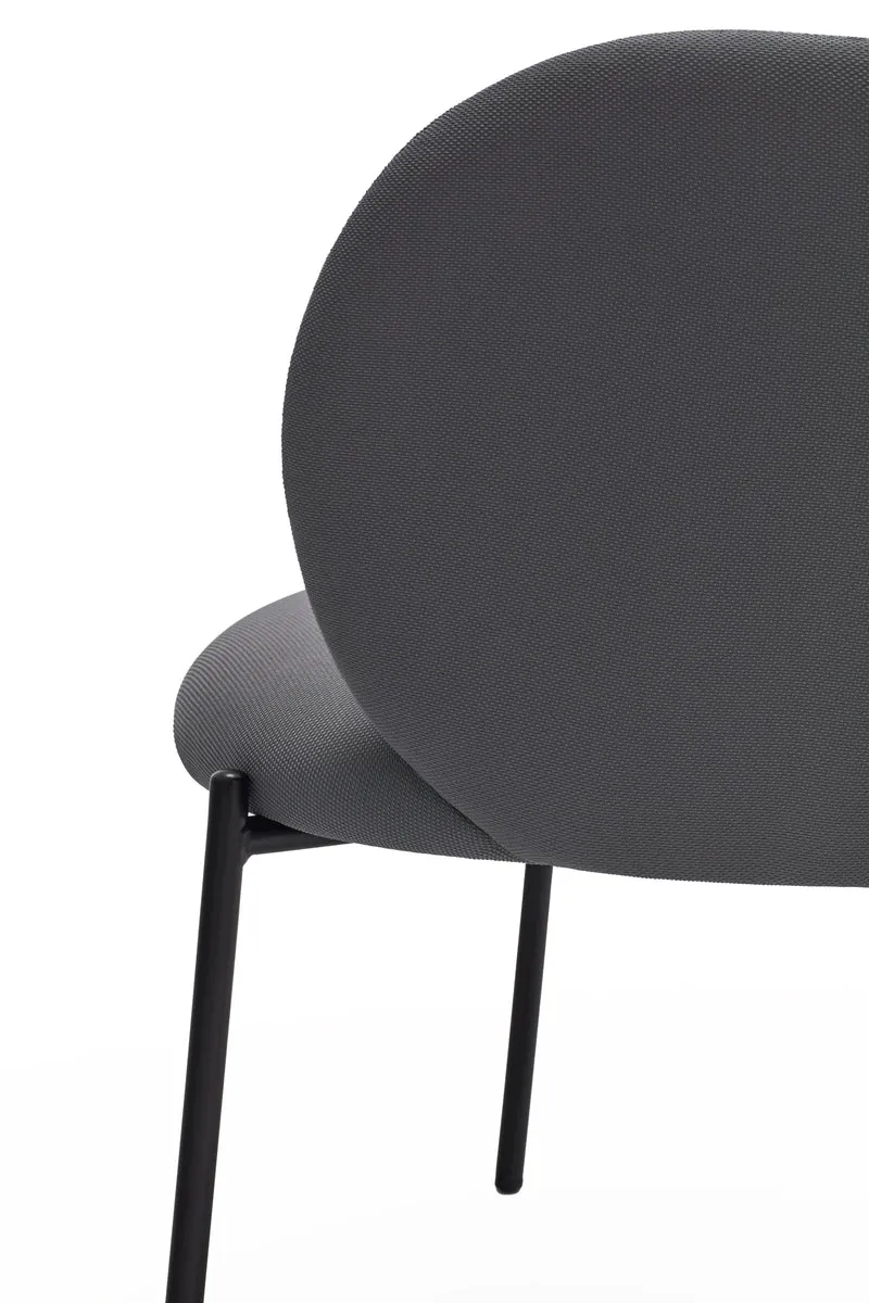Poltrona in tessuto grigio scuro struttura in metallo Mogi 66x74 h49