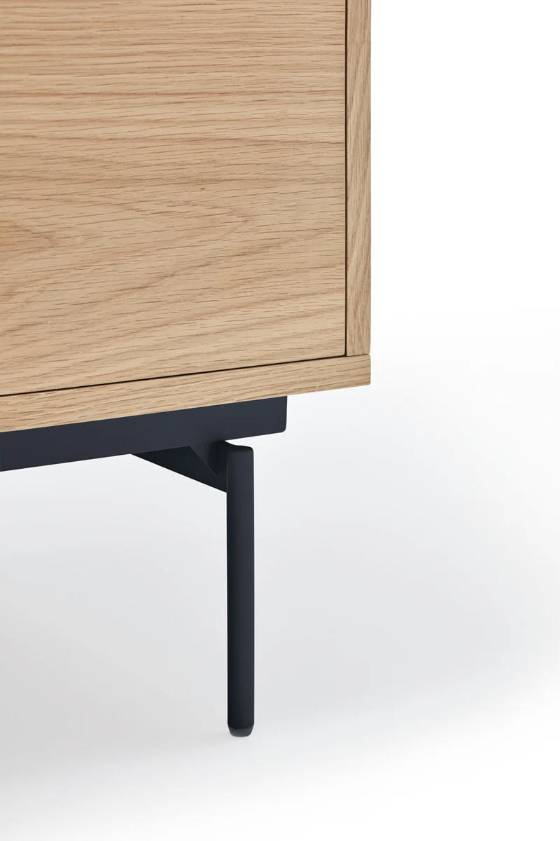 Credenza rovere/blu 2 ante Valley di Teulat 92x130 cm
