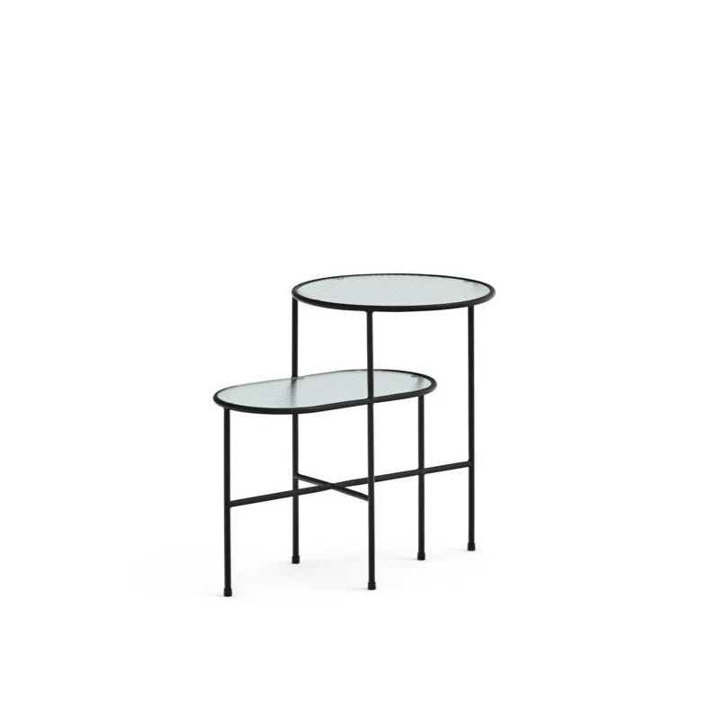 Set di 2 tavolini per Salotto nero Nix di Teulat 60x40 cm