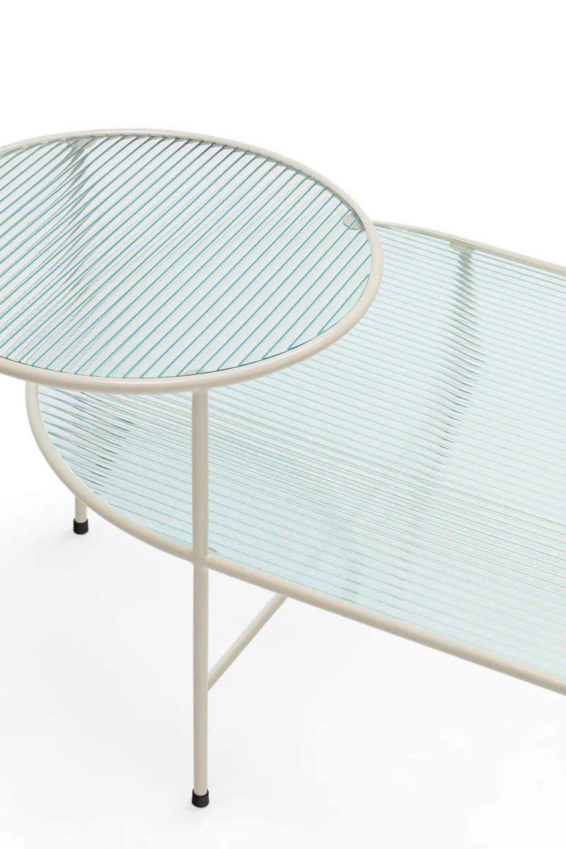Set di 2 tavolini per Soggiorno crema Nix Teulat 120x60 cm