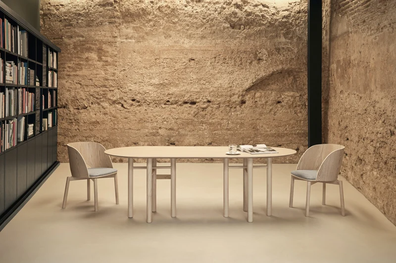 Tavolo 6 posti in legno naturale Junco 200x100 cm