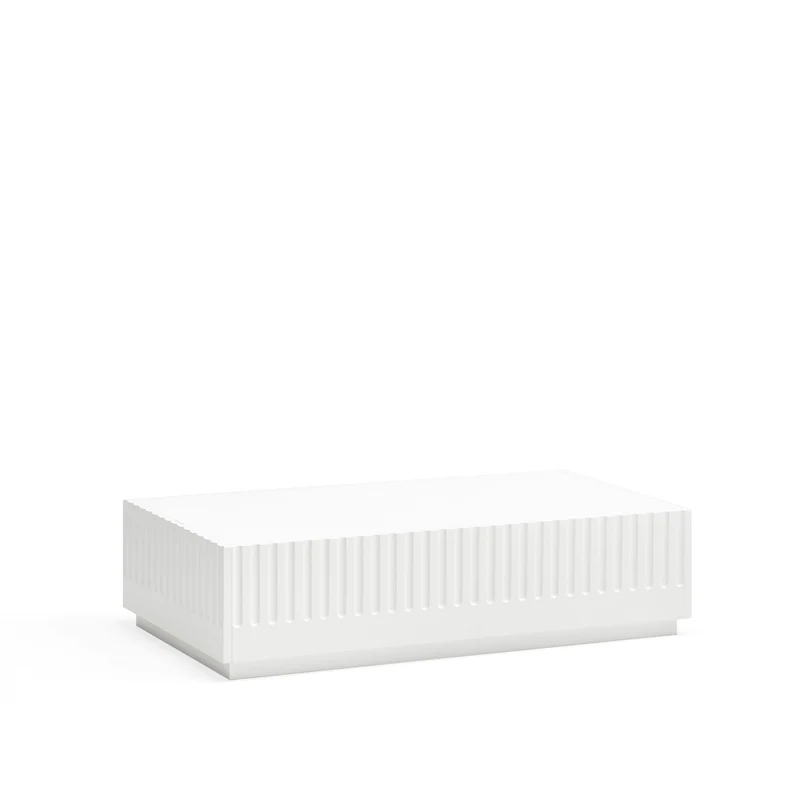 Tavolino per Soggiorno rettangolare bianco Doric di Teulat 110x60 cm