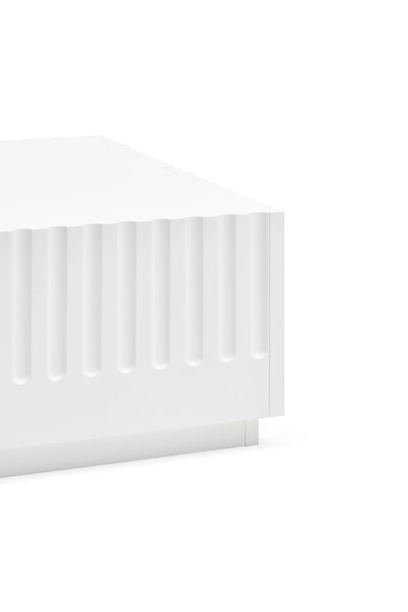 Tavolino per Soggiorno rettangolare bianco Doric di Teulat 110x60 cm