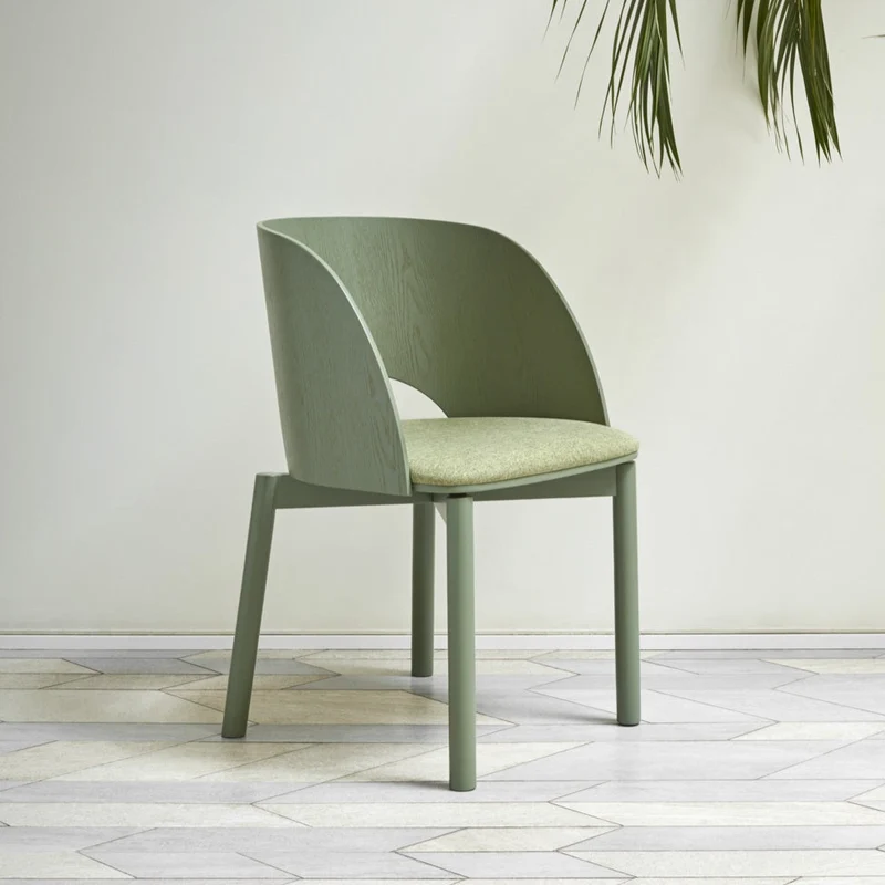 Set 2 sedie in frassino verde oliva Dam 50x78 h45 cm