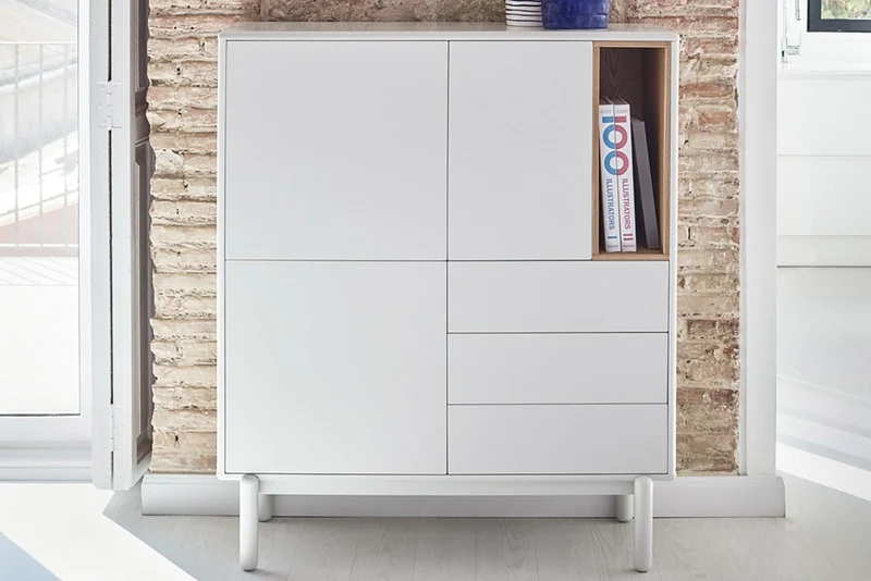 Credenza 3 ante 3 cassetti Corvo di Teulat 100x120 cm