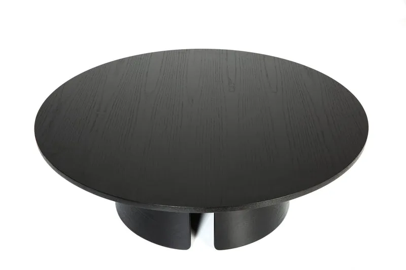 Tavolino basso tondo nero Cep di Teulat Ø110 h36 cm