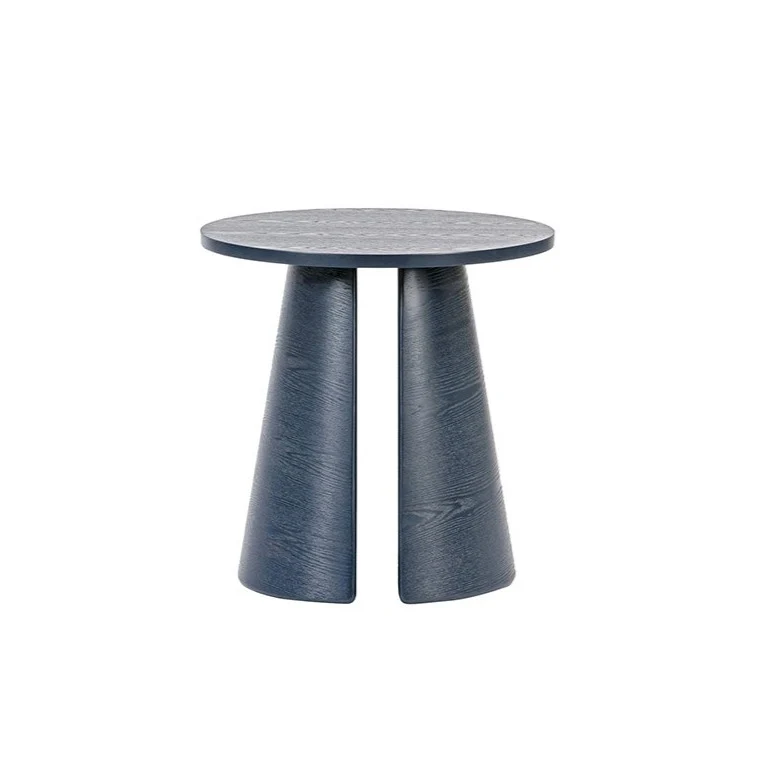 Tavolino tondo in legno blu Cep di Teulat Ø50 h50 cm