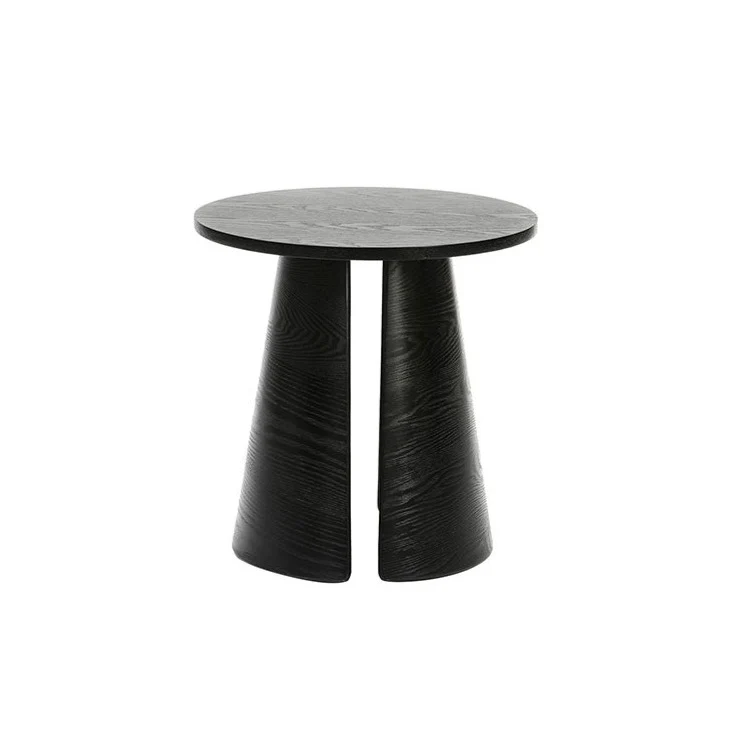 Tavolino tondo in legno nero Cep di Teulat Ø50 h50 cm