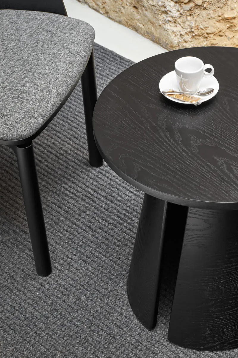 Tavolino tondo in legno nero Cep di Teulat Ø50 h50 cm