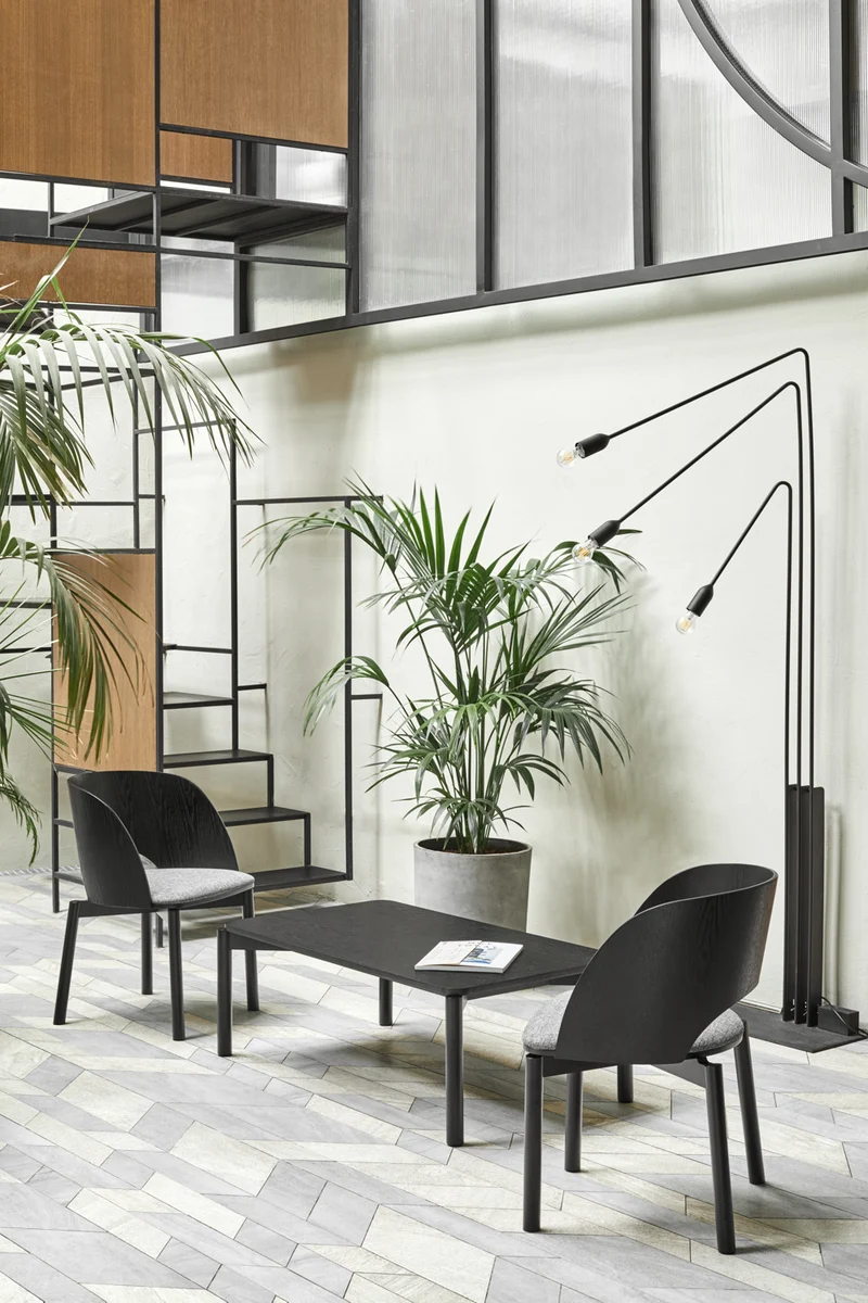 Tavolino basso nero Atlas Teulat 110x60 cm