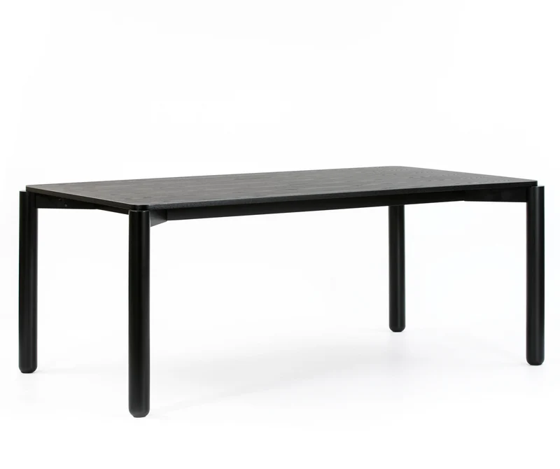 Tavolo 6 posti in legno nero Atlas di Teulat 180x100 cm