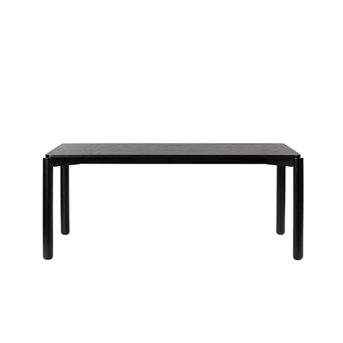 Tavolo 6 posti in legno nero Atlas di Teulat 180x100 cm