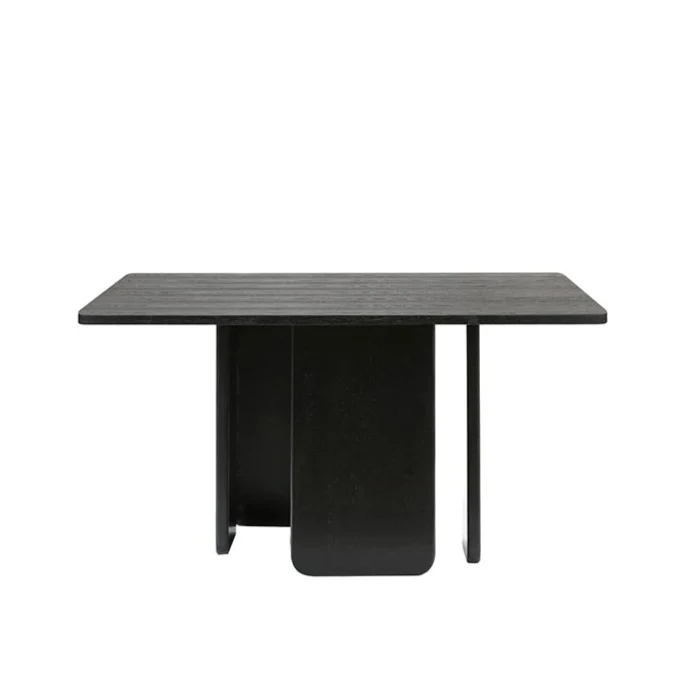 Tavolo 4 posti in legno frassino nero Arq di Teulat 137x137 cm