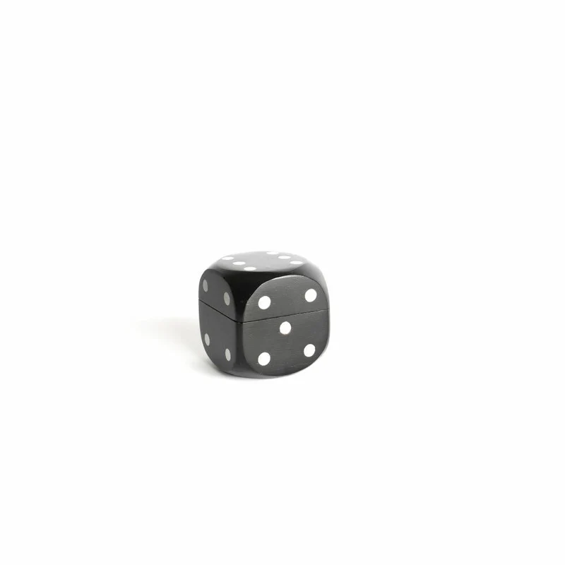 Authentic Models Würfelbox Black Dice Box, mit 5 Würfeln, Würfel, Spielwürfel, Holz / Messing, GR031B