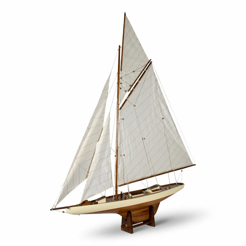 Authentic Models Schiffsmodell Americas Cup Columbia Medium, Segelschiff, Dekoration, Holz / Baumwolle, AS076F