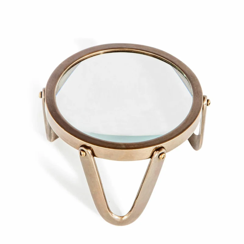Authentic Models Schreibtischlupe Desk Magnifier Brass, Tischlupe, Vergrößerungsglas, Aluminium / Glas, Ø 10.5 cm, AC043