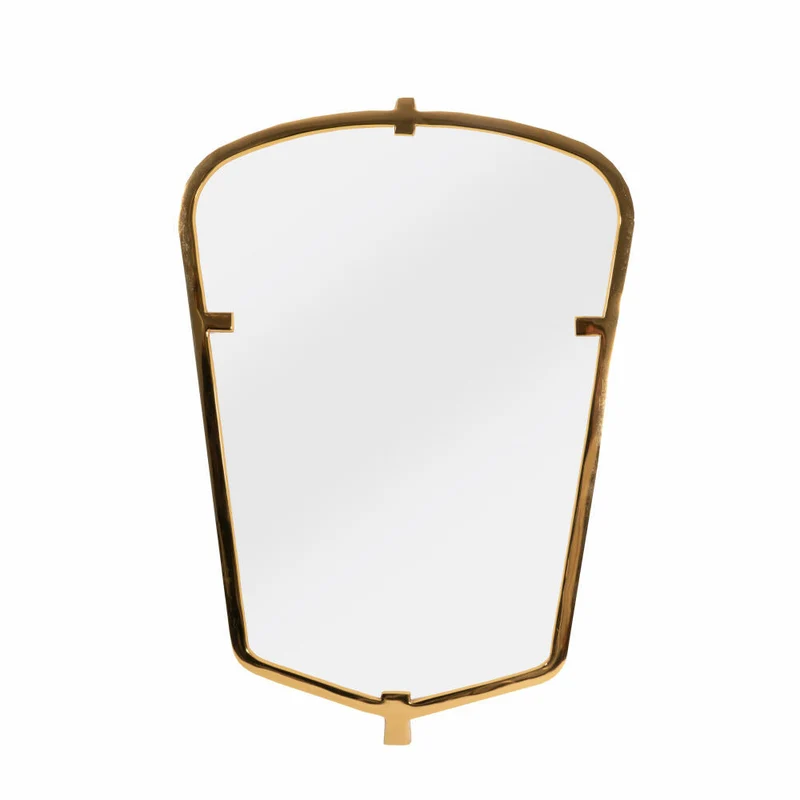 Authentic Models Spiegel, Art Deco Mirror, Wandspiegel, Aluminium, 70 x 49.5 cm, AC195