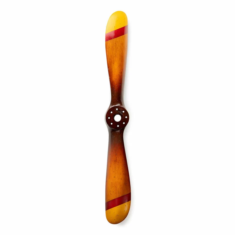 Authentic Models Wanddeko Propeller Small Rot Gold, Flugzeugpropeller, Holz, AP143