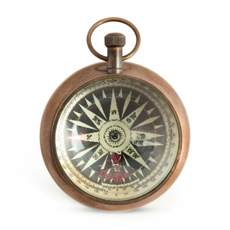 Authentic Models Taschenuhr Eye of Time Porthole Bronze, Messing, Glas, SC055
