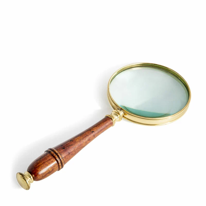 Authentic Models Vergrößerungsglas, Leselupe, Lupe, Holz, Messing, Glas, AC099