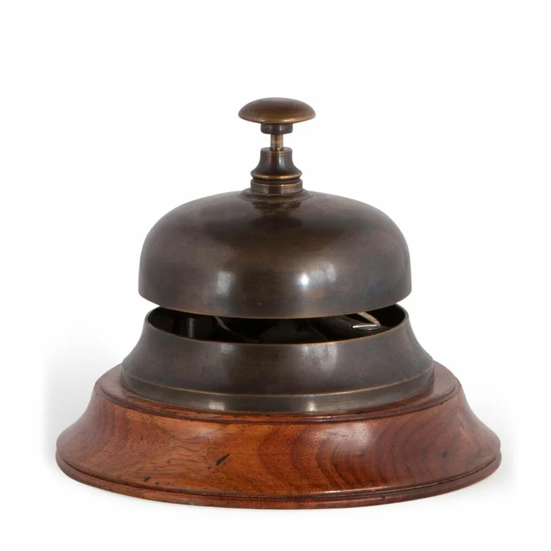 Authentic Models Schreibtischklingel Sailors Inn Bronzed, Pultklingel, Holz, Messing, AC103