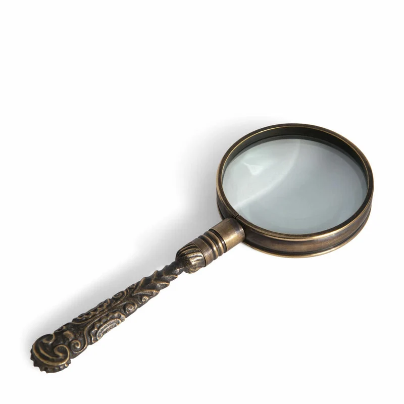 Authentic Models Vergrößerungsglas Rococo Bronze, Leselupe, Messing, Glas, AC113