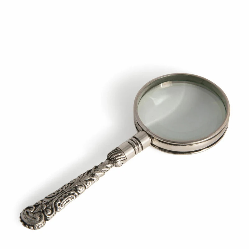 Authentic Models Vergrößerungsglas Rococo Silver, Leselupe, Messing, Glas, AC114