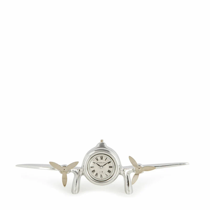 Authentic Models Tischuhr Art Deco Flight Clock, Schreibtischdeko, Aluminium, AP104