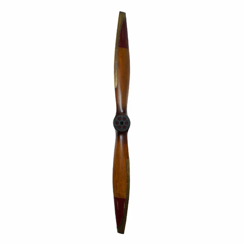 Authentic Models Wanddeko Propeller Vintage Flight Large, Flugzeugpropeller, Mahagoni-Holz, Messing, AP158