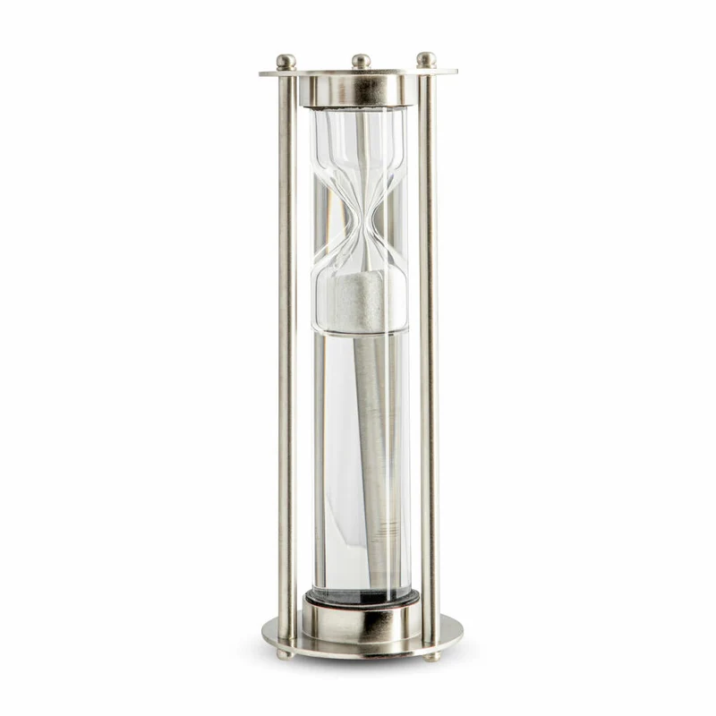 Authentic Models Sanduhr Liquid Hour Glass 3 Minuten, Zeitmesser, Aluminium / Glas, HG009