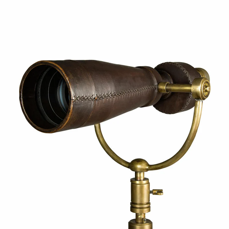 Authentic Models Monocular on Tripod, Monokular, Fernglas, Fernrohr, Stahl / Leder / Messing, KA039